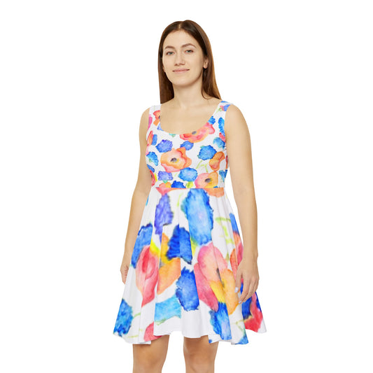 Blumenkleid Damen Sommerkleid Blumen Kleid Blumenwiese Bunte Mode