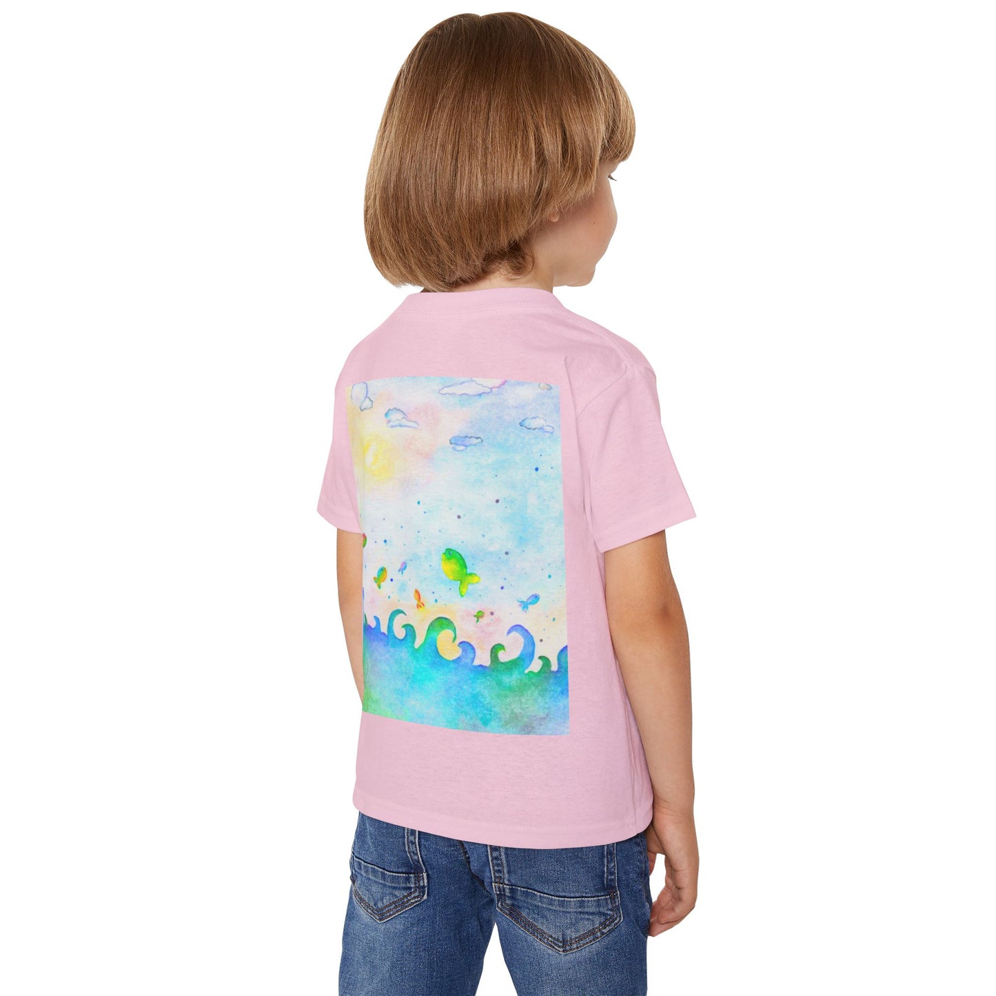 Lustiges Kindershirt, Kindershirt mit Fischen Blaues Kinder T Shirt Tiere