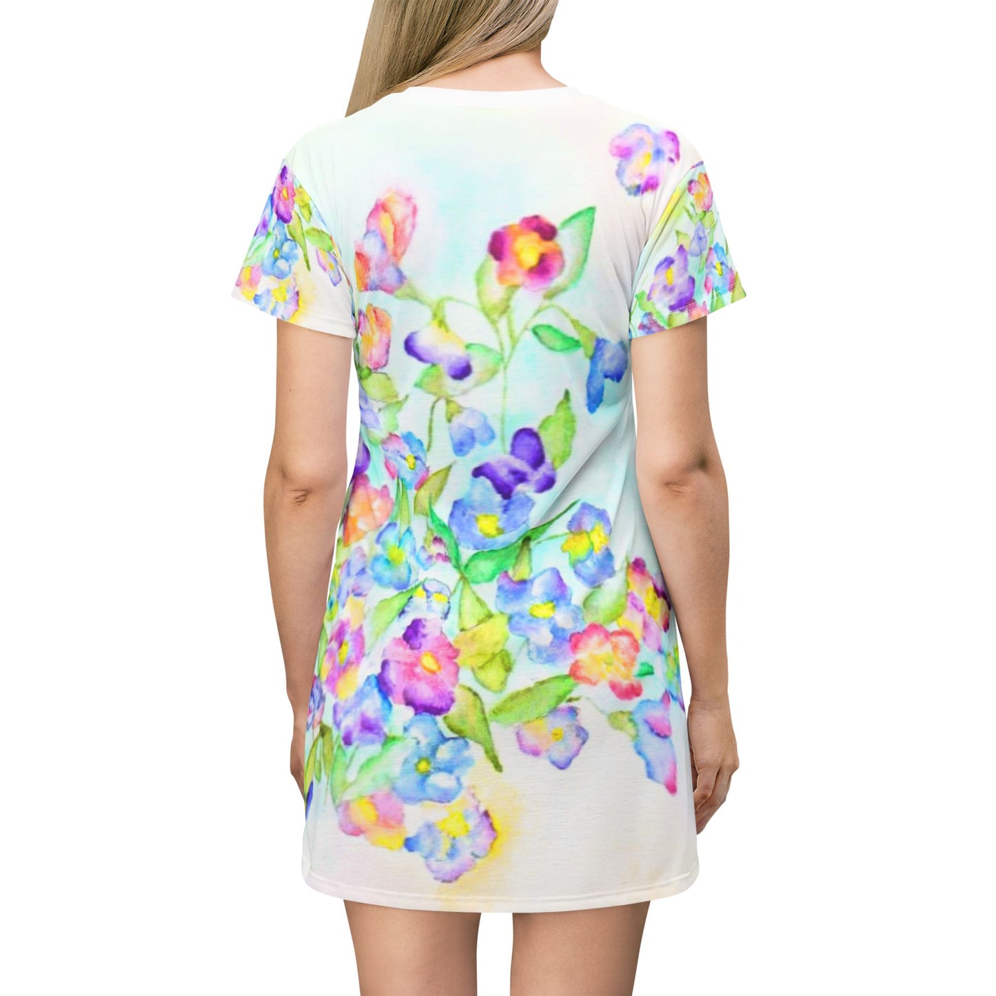 Kleid mit Blüten Frühlingskleid Blumen Damen Sommerkleid Blumenmuster