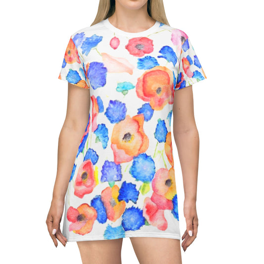 Kleid Blumenwiese Sommerkleid Blumen Damenmode Blumenmuster